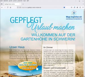 Unser Angebot - Gepflegt Urlaub machen